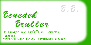 benedek bruller business card